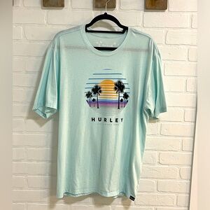 Hurley Men’s size large light teal/blue t shirt